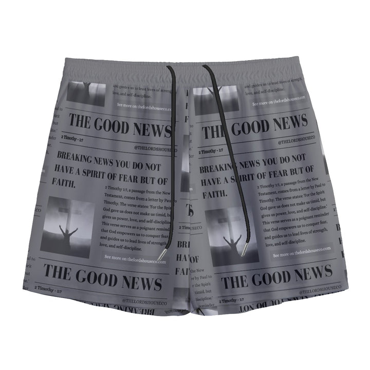 Timothy's Newspaper Mesh Shorts - Grey